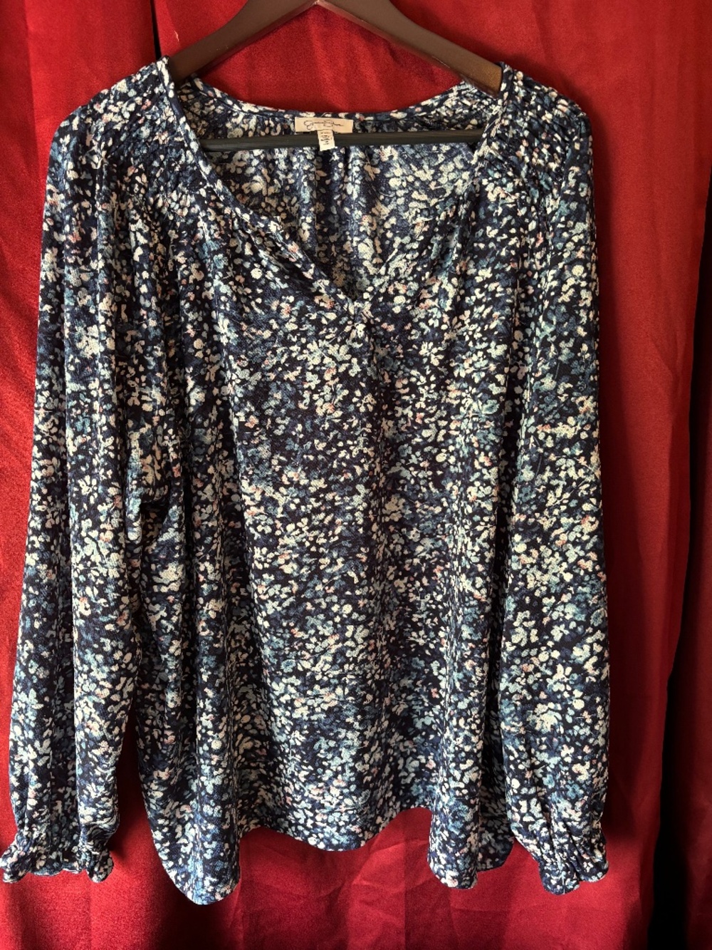 JESSICA SIMPSON WOMEN’S LS BLOUSE